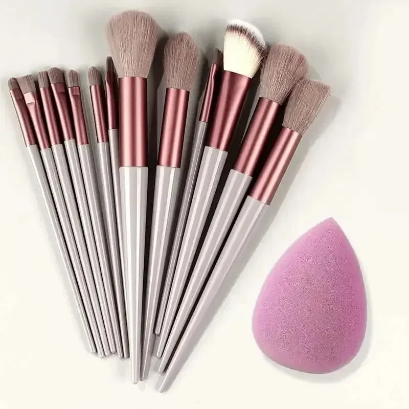 Professional Makeup Brush Set Soft Fluffy Kabuki & Blending Brushes for