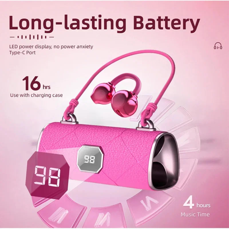 2026 Wireless Bluetooth Clip On Earbuds Noise Reduction Compact Fashion
