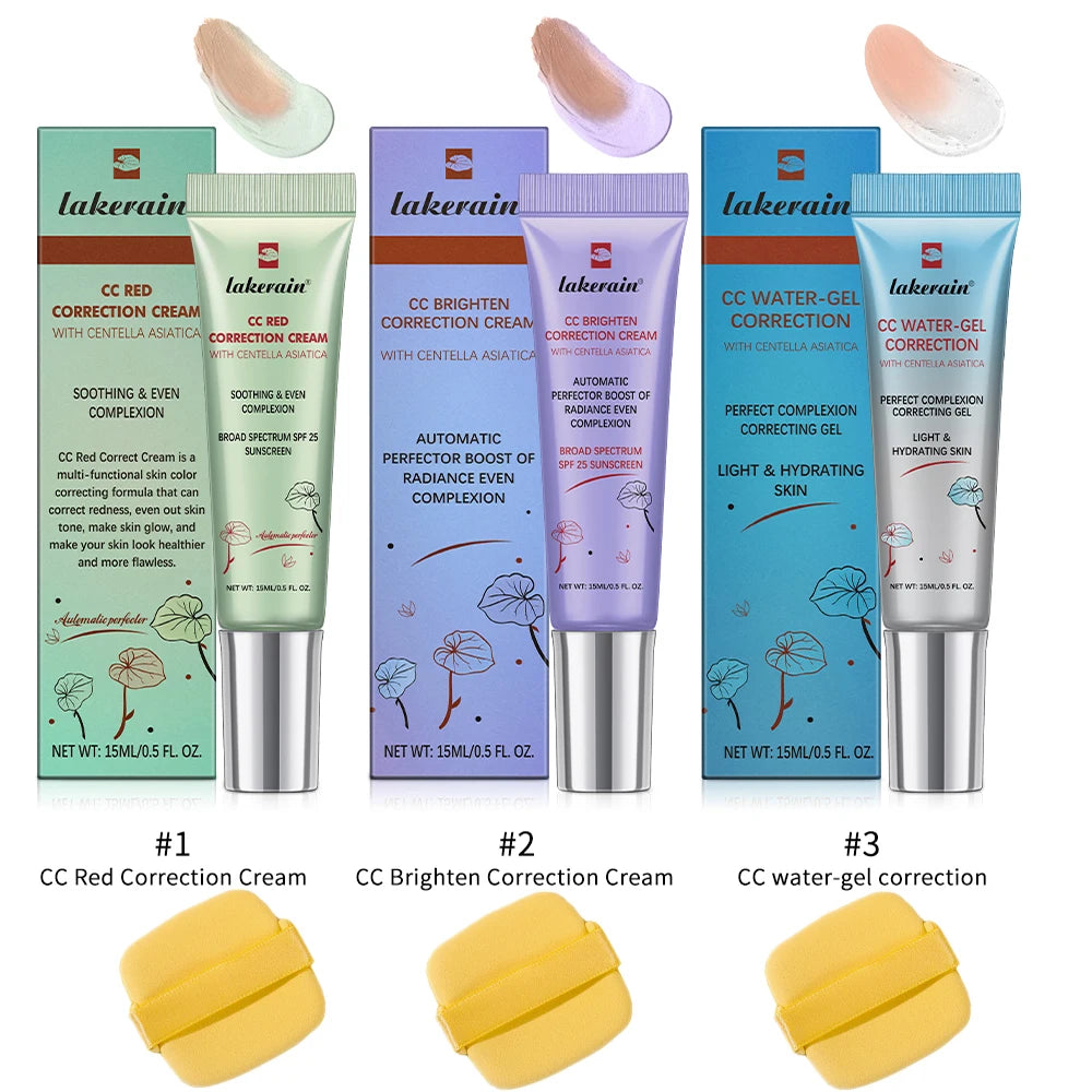 Centella CC cream 3-color set with makeup puff