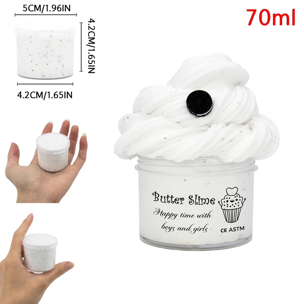 70ml Chocolate Cookie Butter Slime Kit | Scented Fluffy Putty