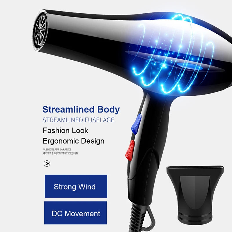 2200W professional hot and cold ionic hair dryer