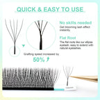 NAGARAKU Automatic Flowering W Shape Bloom 3D 4D 5D 6D Premade Fans Eyelash