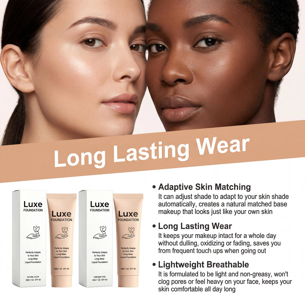 SPF 50 Color-Changing Foundation – Self-Adjusting Skin Tone Makeup