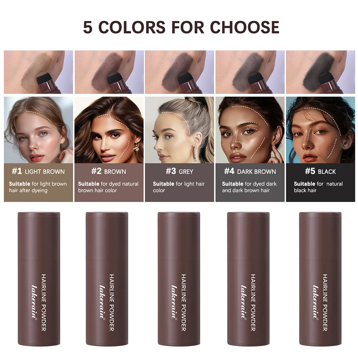 Waterproof Hairline & Root Concealer Stick – Instant Grey Coverage