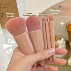 Portable Makeup Brush Set With Mirror Foldable Travel Kit ,Mini Makeup