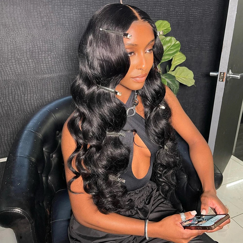 Glueless Body Wave Human Hair Wig 18 40" HD Lace