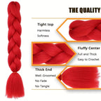 24Inch Synthetic Long Box Jumbo Braiding Hair Extensions Yaki Straight Texture