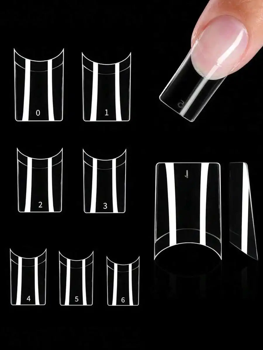 120pcs Clear Duck Nail Tips Acrylic Press On False Nails Full Cover Extension