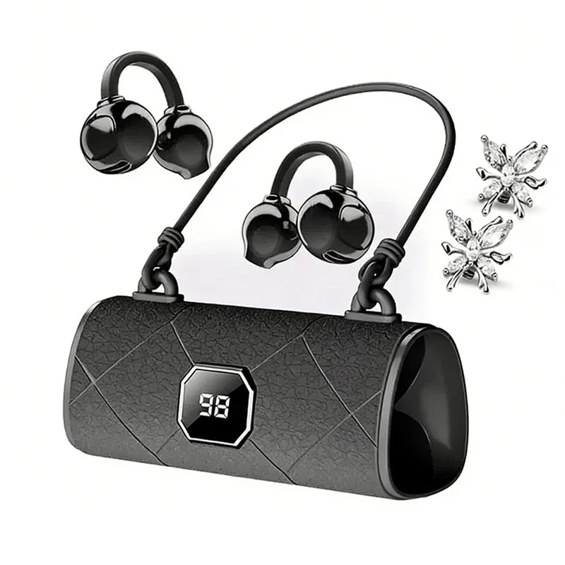 2026 Wireless Bluetooth Clip On Earbuds Noise Reduction Compact Fashion
