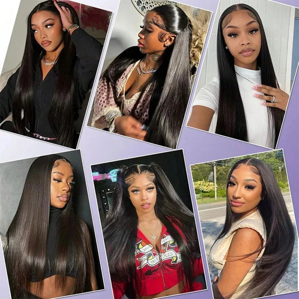 40" HD Lace Front Brazilian Human Hair Wig 250% Density