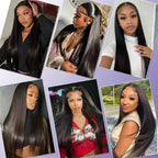 40" HD Lace Front Brazilian Human Hair Wig 250% Density