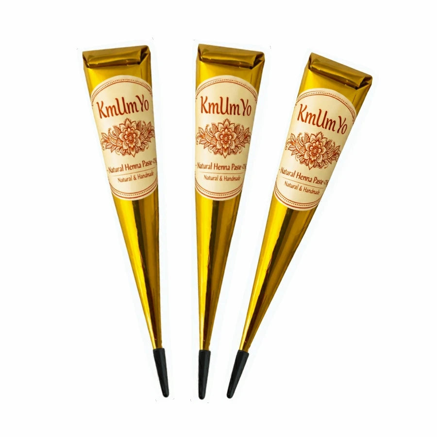 1/3PCS Henna Cone, Brown, Black, Red, Temporary Henna Tattoo, Semi Permanent
