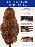 P4/27 Highlight Body Wave 40 Inch Long & 200% Density Human Hair Wigs HD