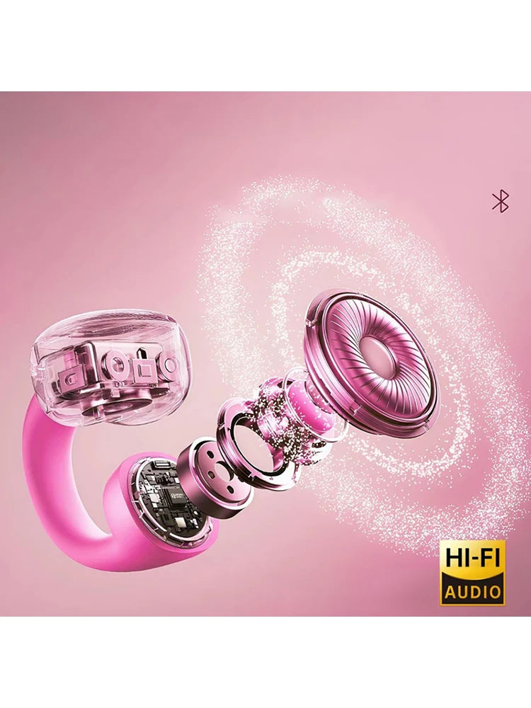 2026 Wireless Bluetooth Clip On Earbuds Noise Reduction Compact Fashion