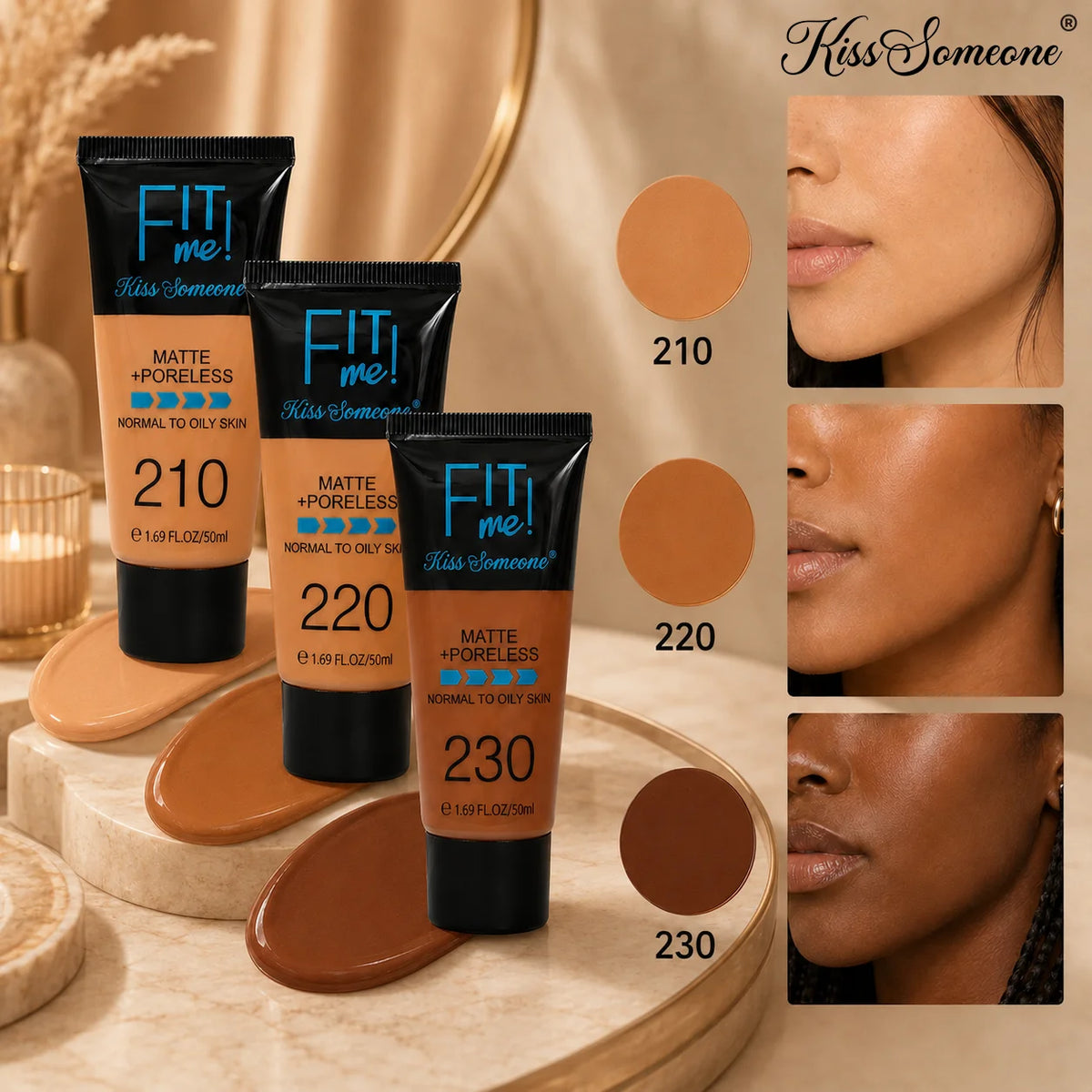 Full Coverage Foundation for Deep Skin Tones – Hydrating Oil-Control Makeup