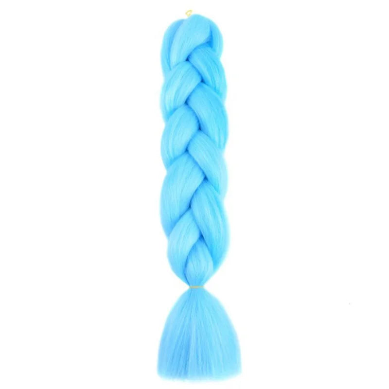 24Inch Synthetic Long Box Jumbo Braiding Hair Extensions Yaki Straight Texture