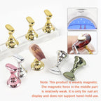Nail Holder False Nails Tip Practice Stand Crystal Base Magnetic Holder Nail