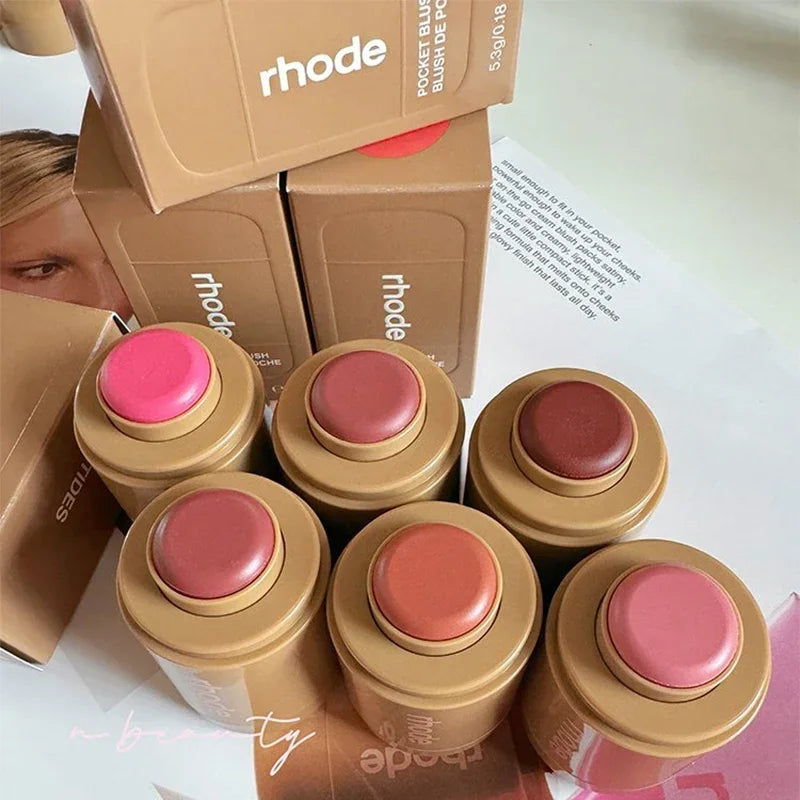Rhod Pocket Blush LIP Stick Lip And Cheek Hydrating Stick Natural Blush