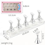 Nail Holder False Nails Tip Practice Stand Crystal Base Magnetic Holder Nail