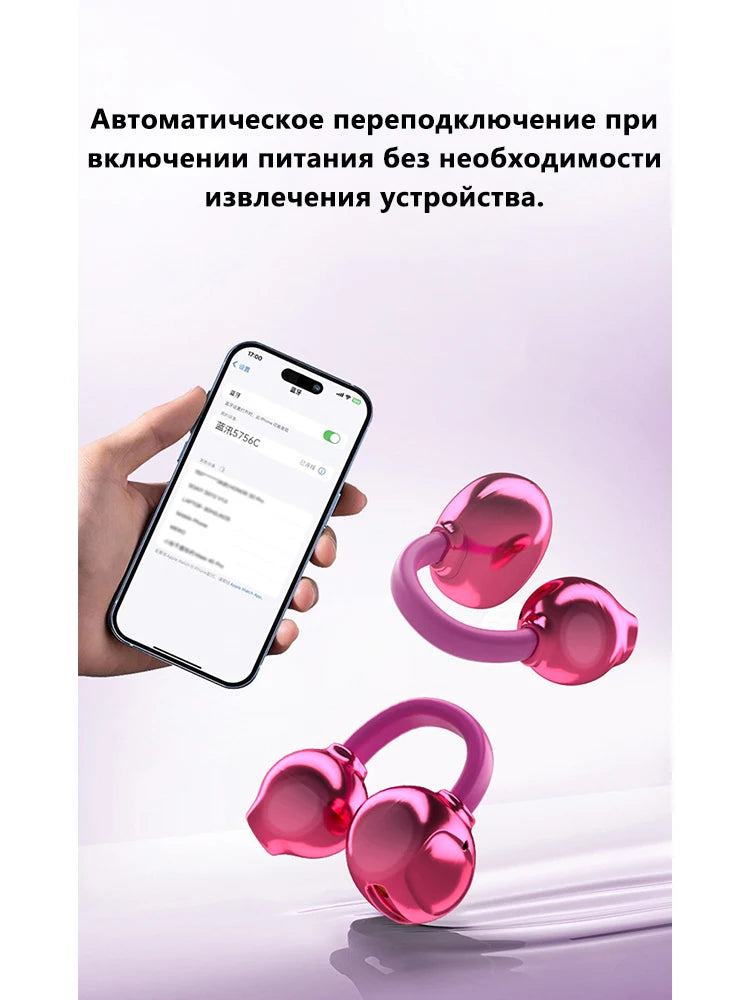 2026 Wireless Bluetooth Clip On Earbuds Noise Reduction Compact Fashion