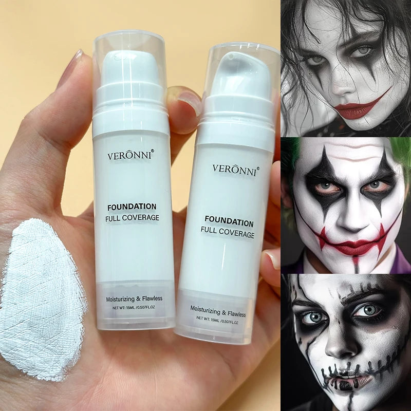 Matte White Foundation & Concealer Set – Buildable Halloween + Cosplay Makeup