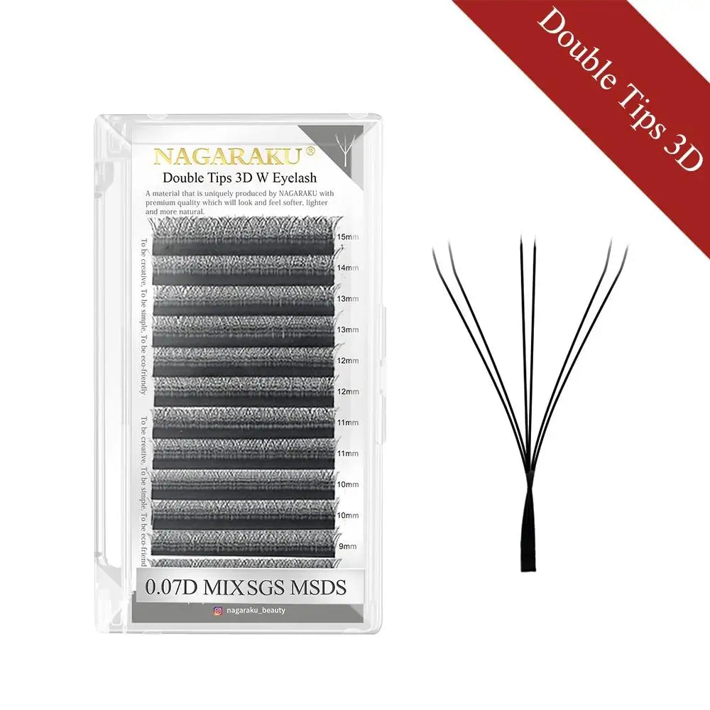 NAGARAKU Automatic Flowering W Shape Bloom 3D 4D 5D 6D Premade Fans Eyelash