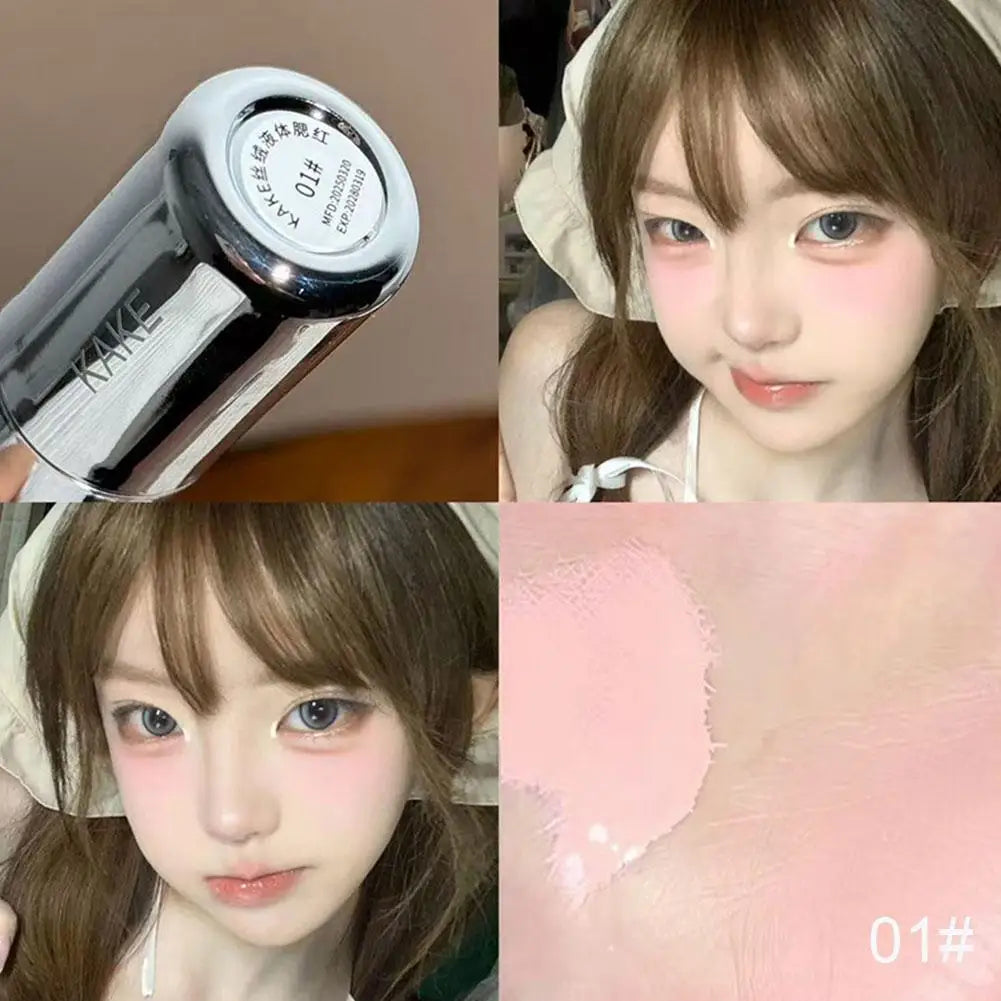 Velvet Liquid Blush Matte Sponge Head Blush Natural Lasting Brighten Facial