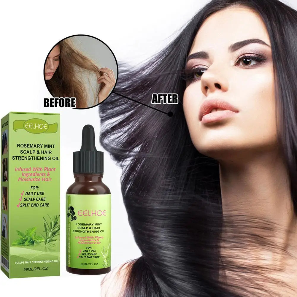 30ml/59ml Batana Rosemary Mint Scalp Hair Strengthening Oil Biotin Essential