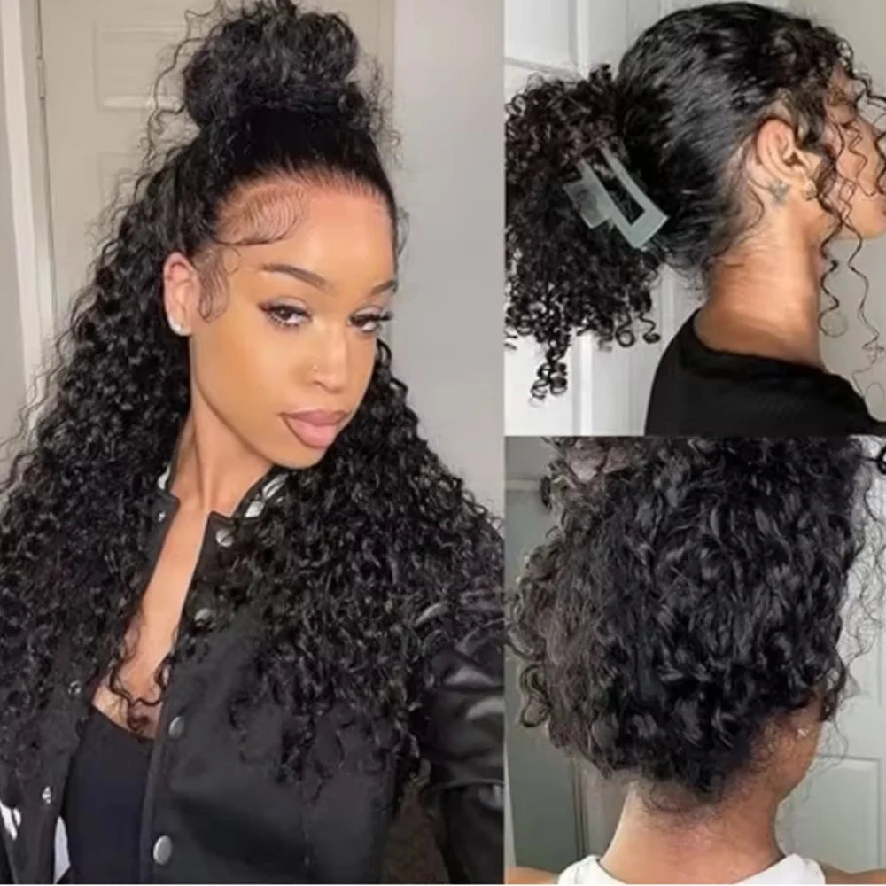 13x6 Glueless HD Lace Deep Wave Human Hair Wig 250%