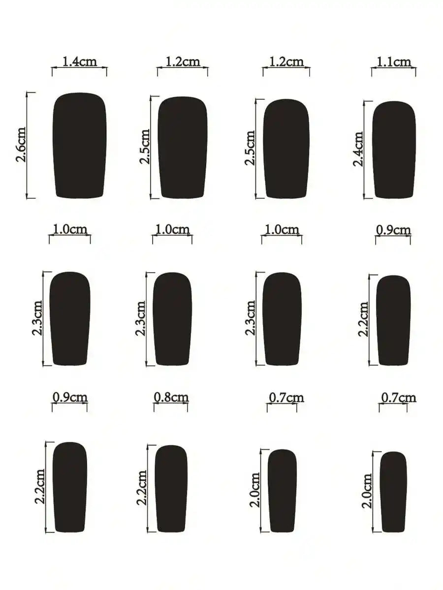 24pcs Square Long False Nails Purple French White Floral Nail Art Tips Wearable Full Coverage Removable For Women