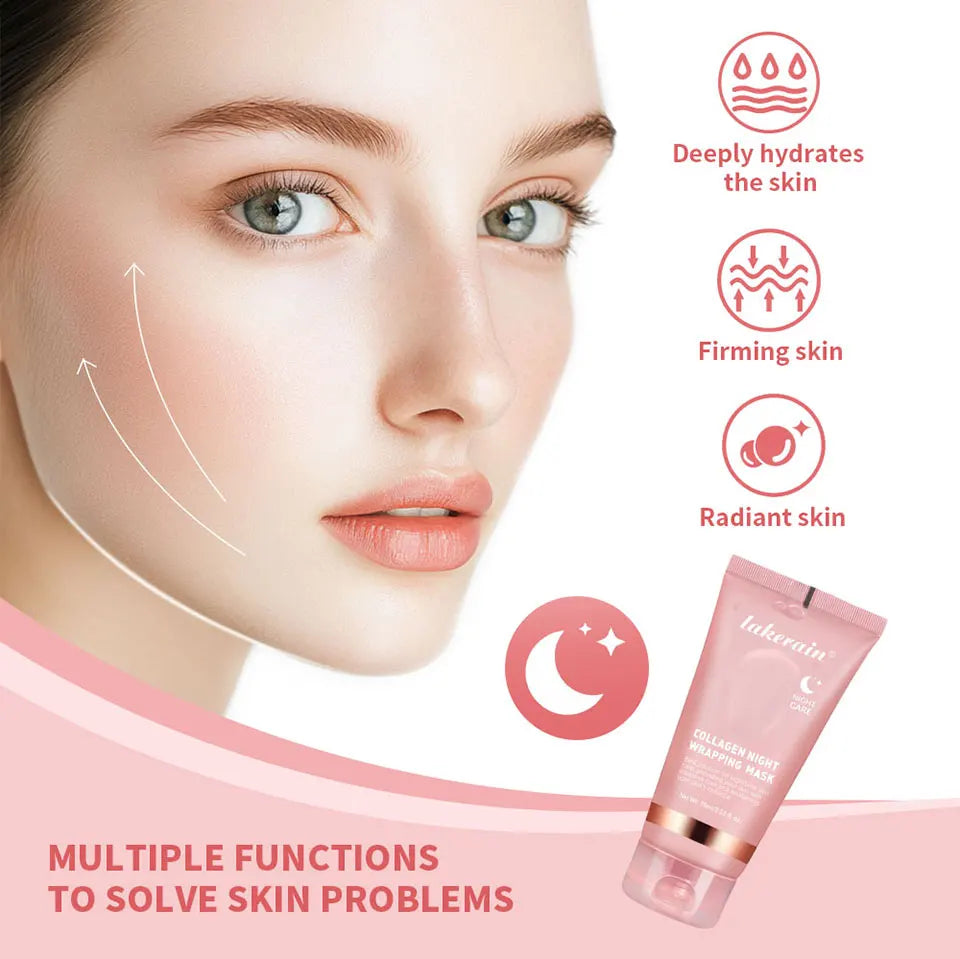 Night Collagen Wrapping Mask Rejuvenation Moisturizing Brightening Korean Face