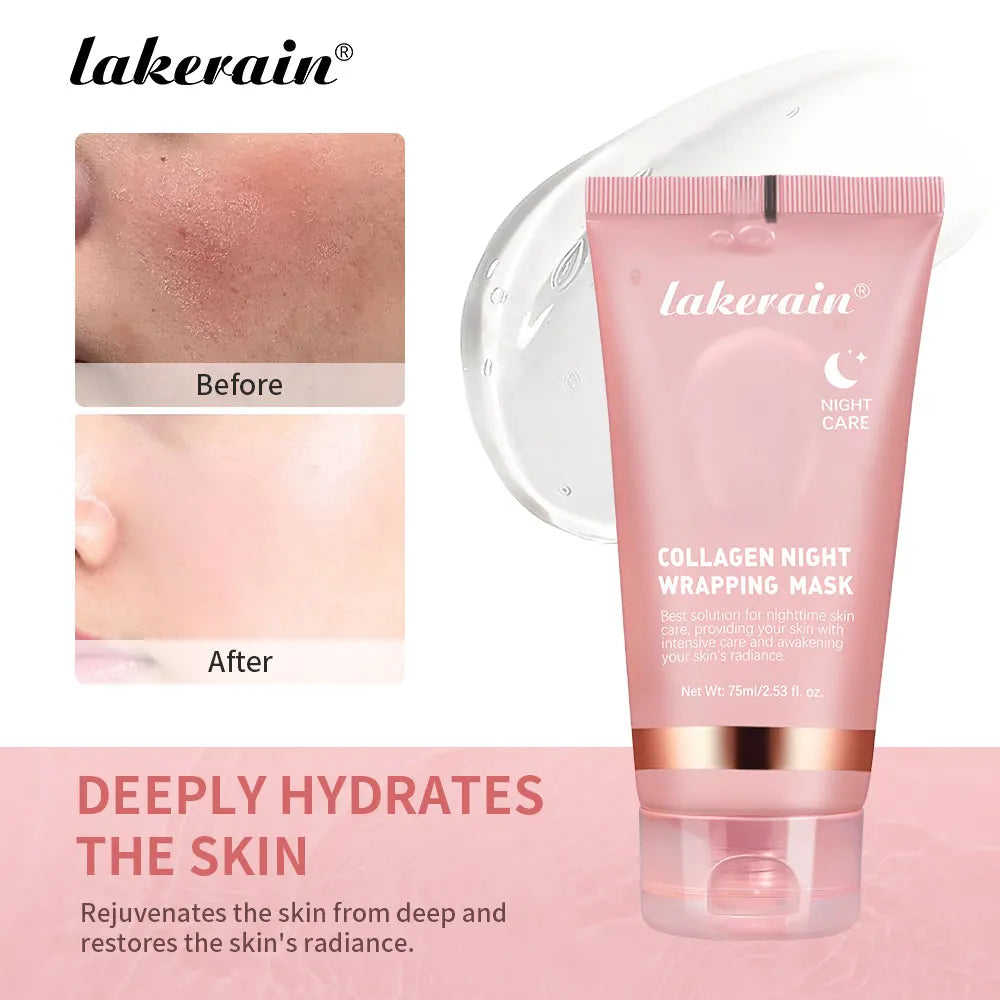 Night Collagen Wrapping Mask Rejuvenation Moisturizing Brightening Korean Face