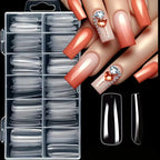120PCS Full Cover Press-On Nails | Acrylic Coffin Square Oval