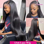 40" HD Lace Front Brazilian Human Hair Wig 250% Density
