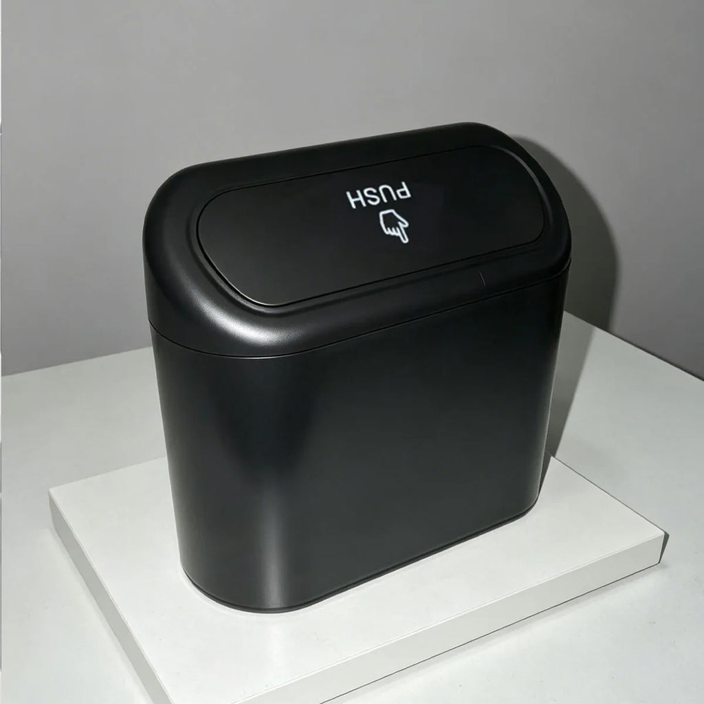 Mini Car Trash Can Leakproof Portable Waste Bin with Thick Garbage Bags