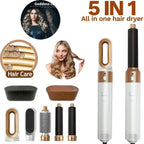 5-in-1 hot air styling brush dryer curler and straightener set