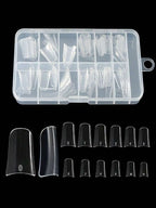 120PCS Clear Press-On Nails | Coffin Square Oval Acrylic Tips