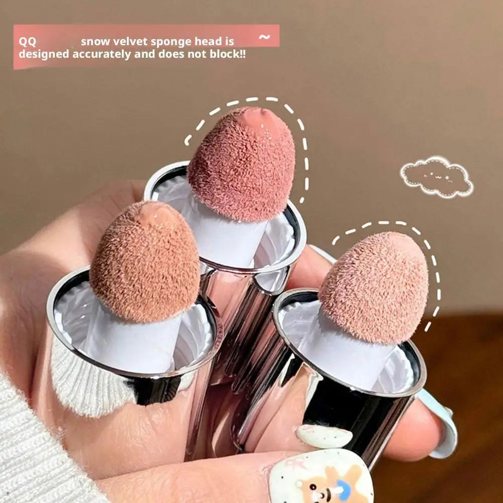 Velvet Liquid Blush Matte Sponge Head Blush Natural Lasting Brighten Facial