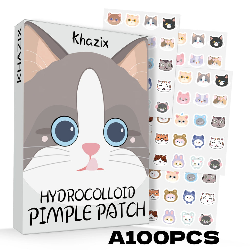 600 Pieces of Cartoon Cat Acne Patches, Facial Acne Patches, Concealer Acne Patches, and Pimples Patches. Ultra-Thin and Breathable