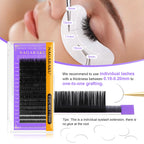 NAGARAKU 16Rows Classic Individual Lash Extensions Matte Black