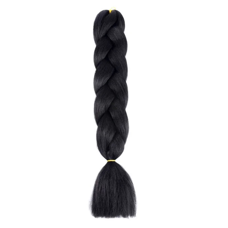 24Inch Synthetic Long Box Jumbo Braiding Hair Extensions Yaki Straight Texture