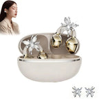Wireless Open Ear Clip On Earbuds, Bluetooth Crystal Bowknot
