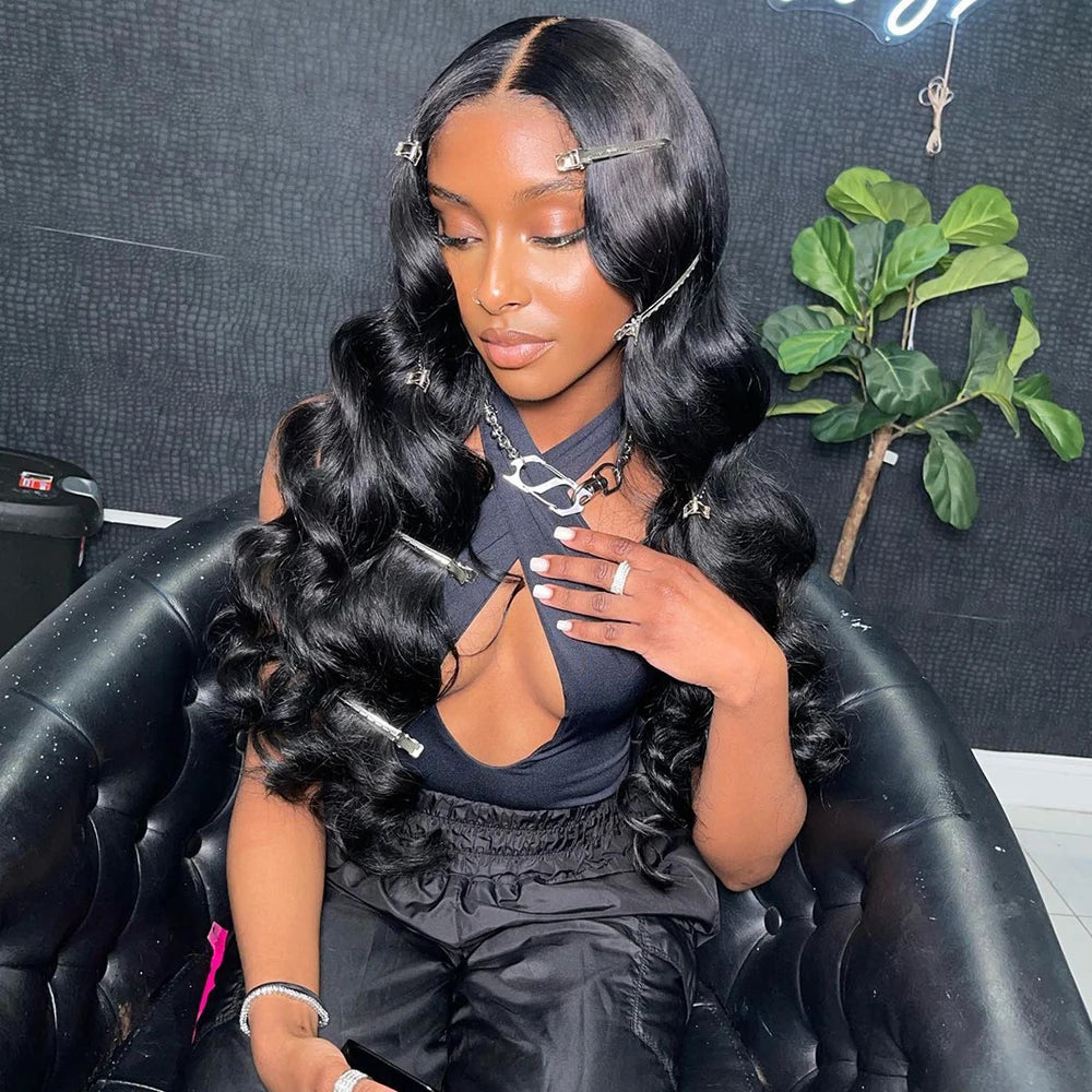 Glueless Body Wave Human Hair Wig 18 40" HD Lace