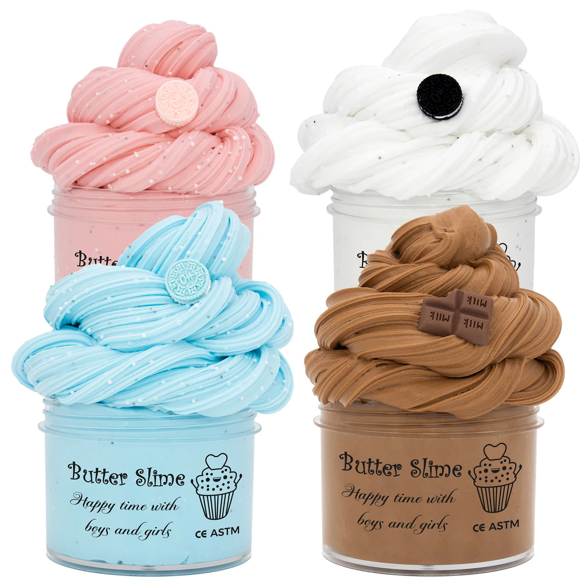 70ml Chocolate Cookie Butter Slime Kit | Scented Fluffy Putty