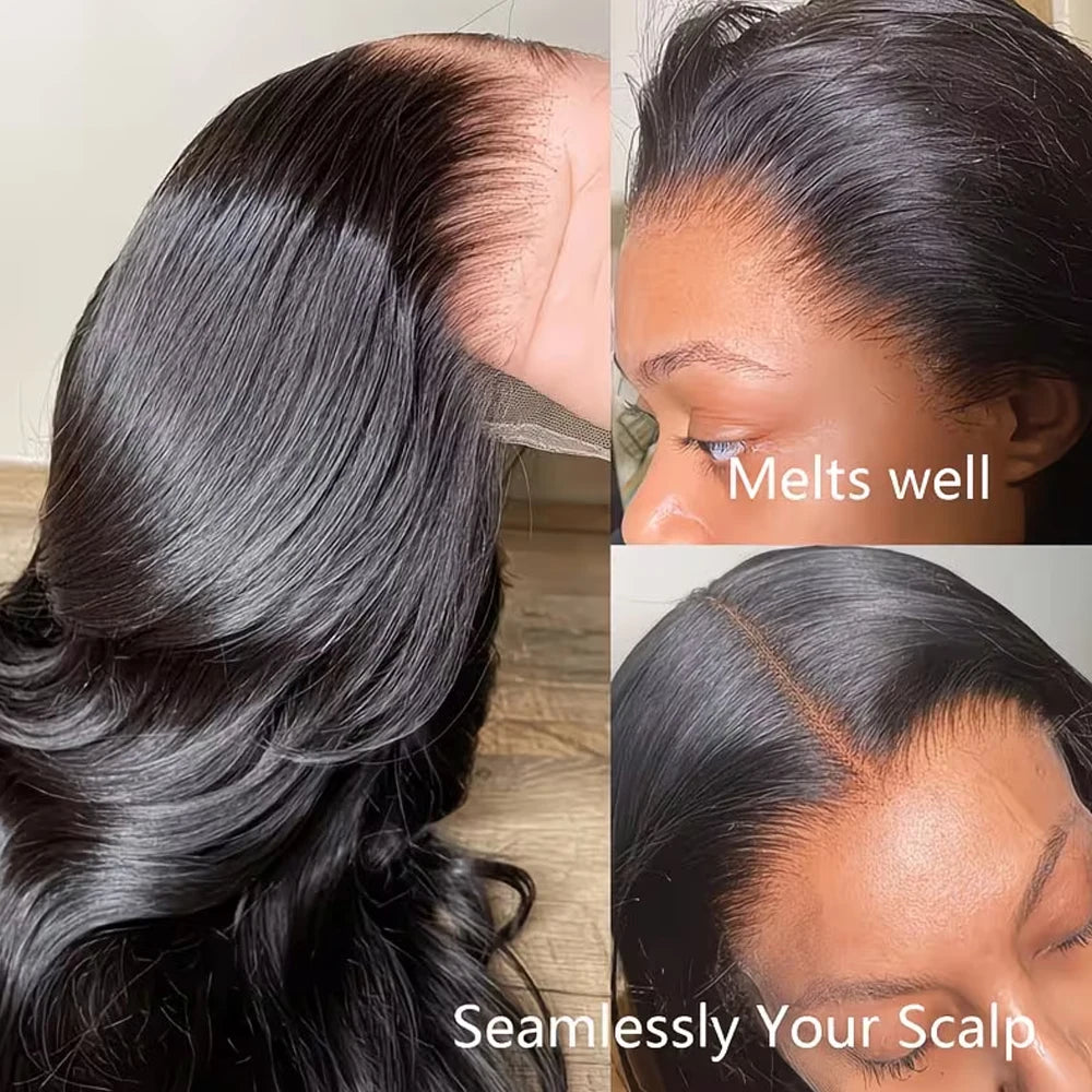 Glueless Body Wave Human Hair Wig 18 40" HD Lace