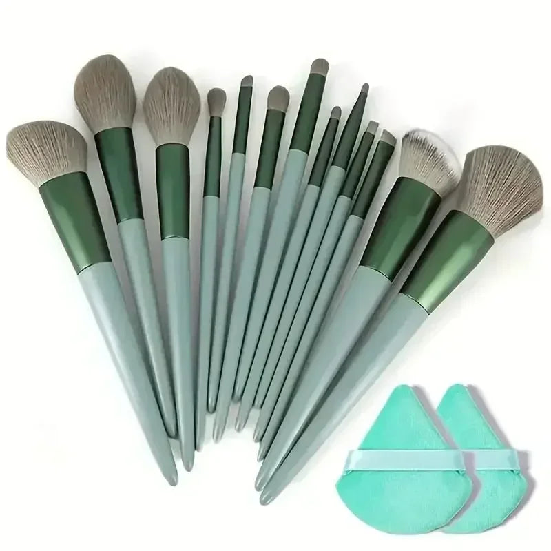 Professional Makeup Brush Set Soft Fluffy Kabuki & Blending Brushes for