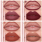 Lip Liner Pen Set Long Lasting, Waterproof Sweatproof, Easy Coloring Non