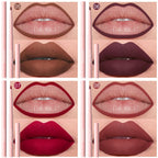 Lip Liner Pen Set Long Lasting, Waterproof Sweatproof, Easy Coloring Non
