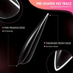 120PCS Full Cover Press-On Nails | Acrylic Coffin Square Oval
