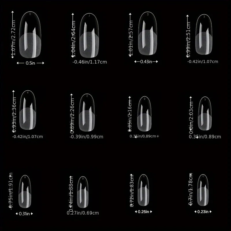 120PCS Full Cover Press-On Nail Tips Stiletto Almond Square Coffin French False